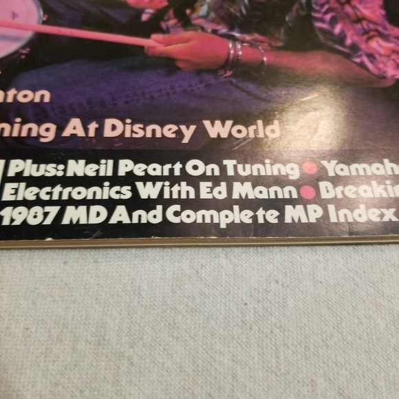 Dec. 1987 Modern Drummer Manu Katche, Steve Houghton, neil Peart Tuning - Picture 4 of 9